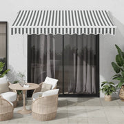 Tenda da Sole Antracite e Bianca 3x2,5 m Tessuto e Alluminio 3216103