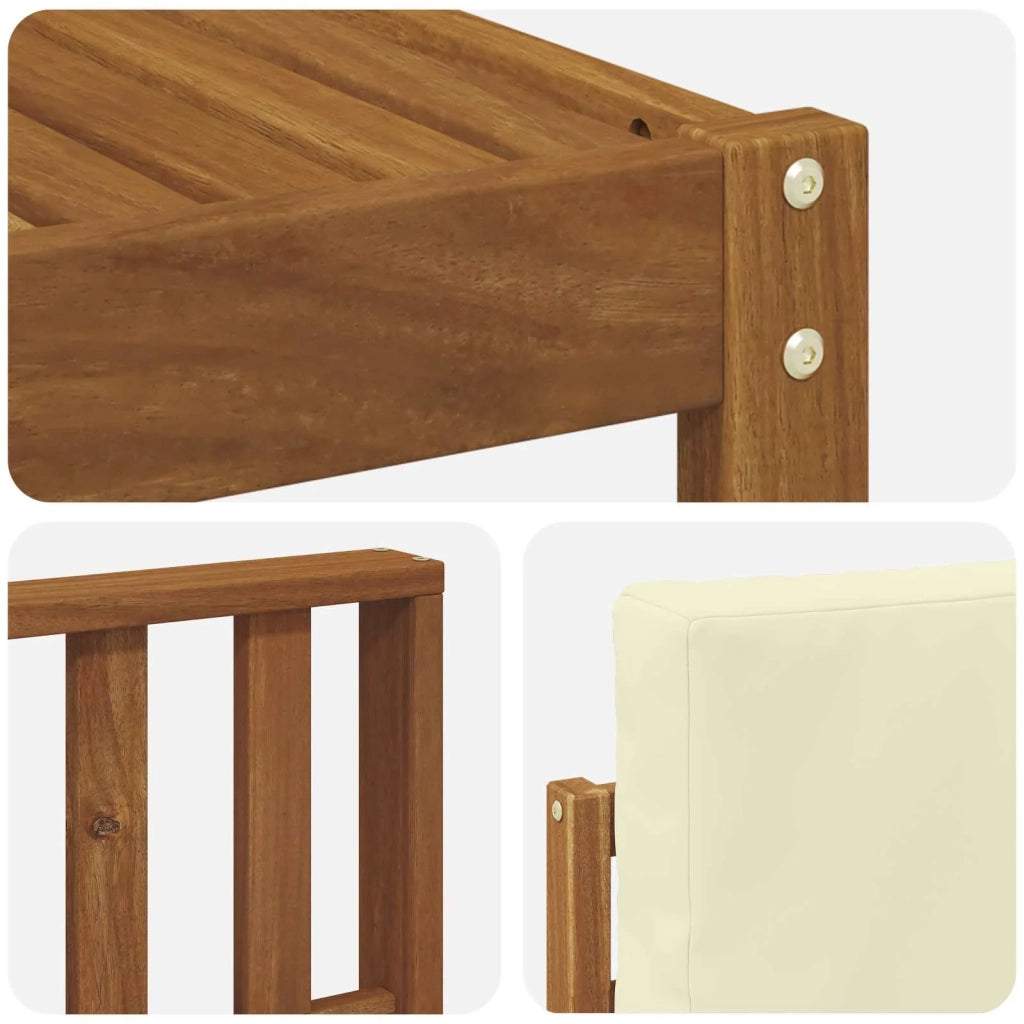 Set di divani da esterno con cuscino 9 pcs Naturale e Crema 3366843