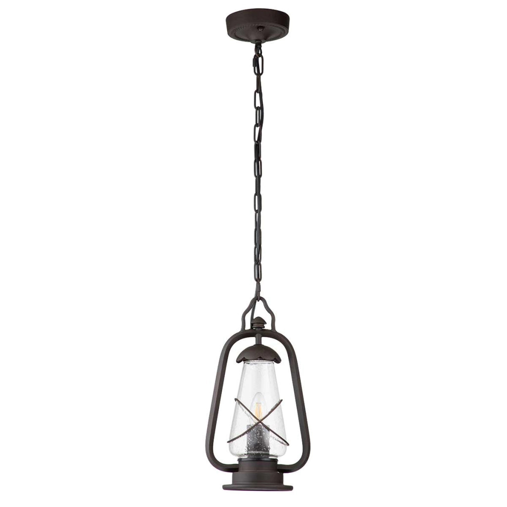 Lampada a sospensione esterna Miners Elstead bronzo E27