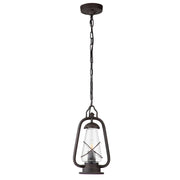 Lampada a sospensione esterna Miners Elstead bronzo E27
