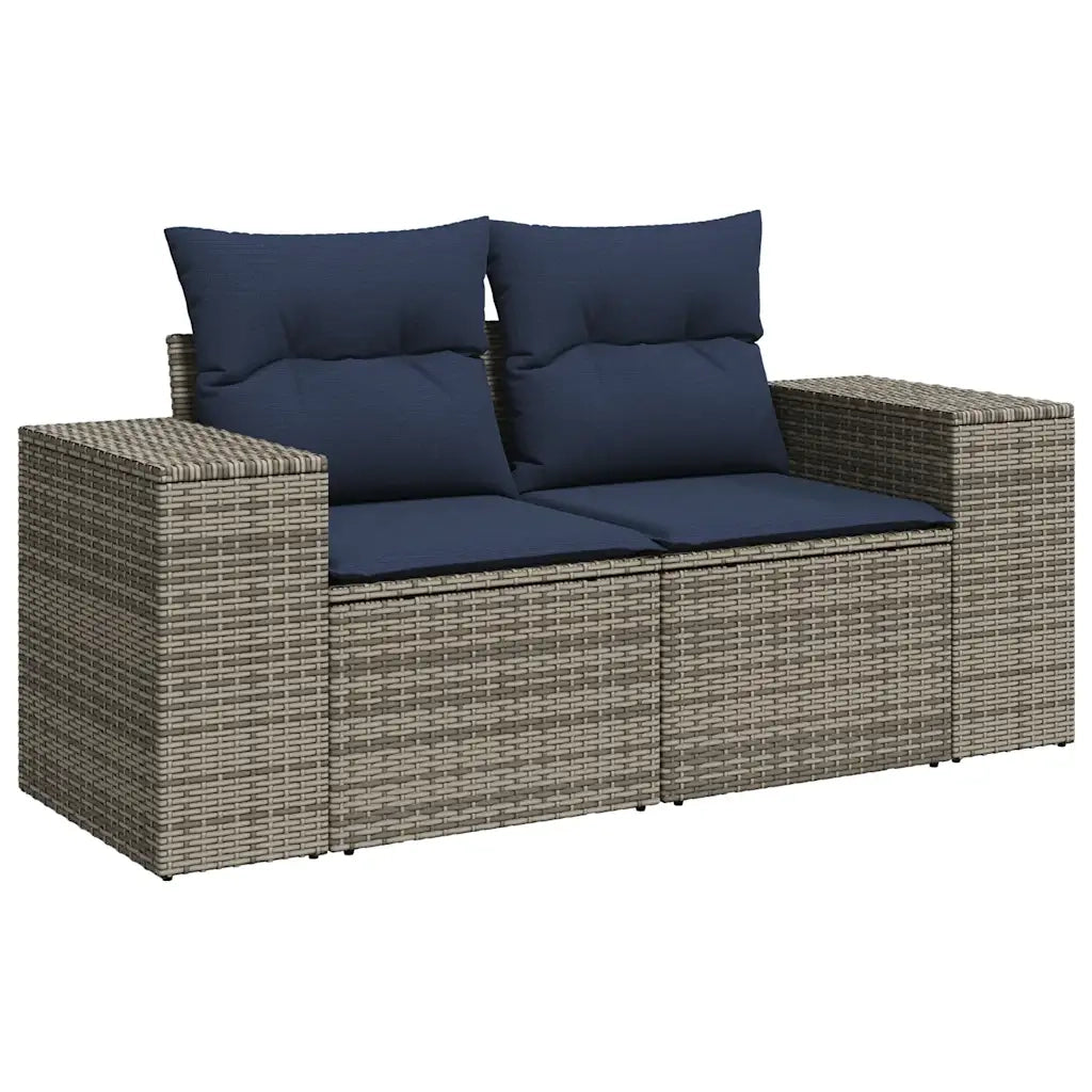 Set Divani Giardino 7 pz con Cuscini Marrone Polyrattan Acacia 3327941