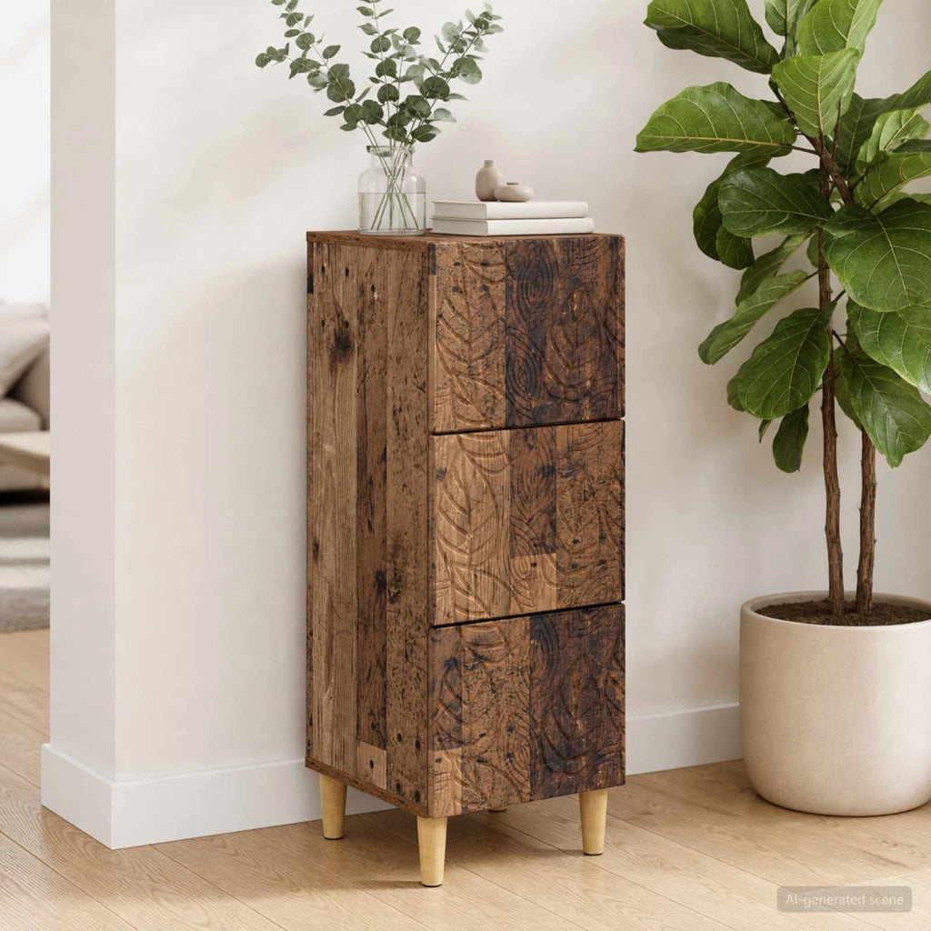 Mobile con Cassetti Legno antico 33 x 34,5 x 90 cm 895083