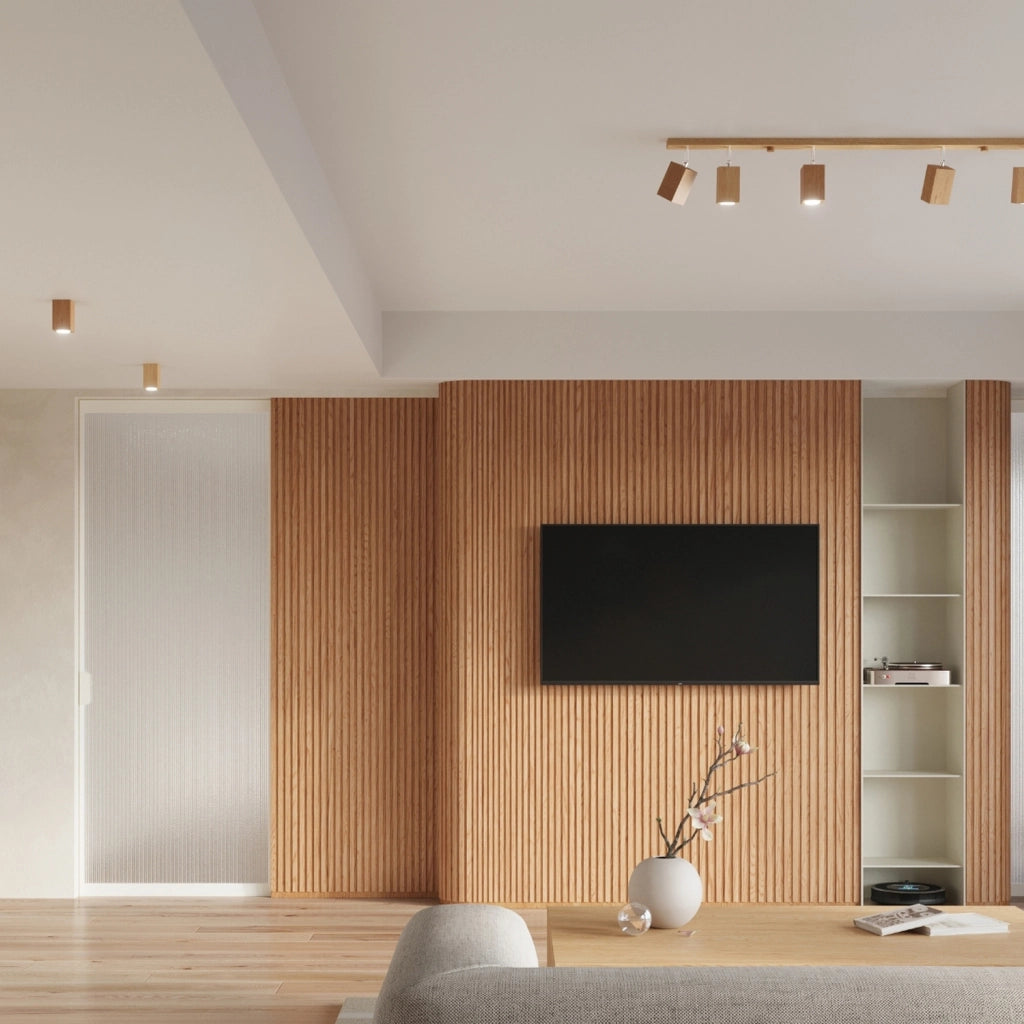 Spot soffitto BAMBU Pure Lume rovere scuro 30cm GU10