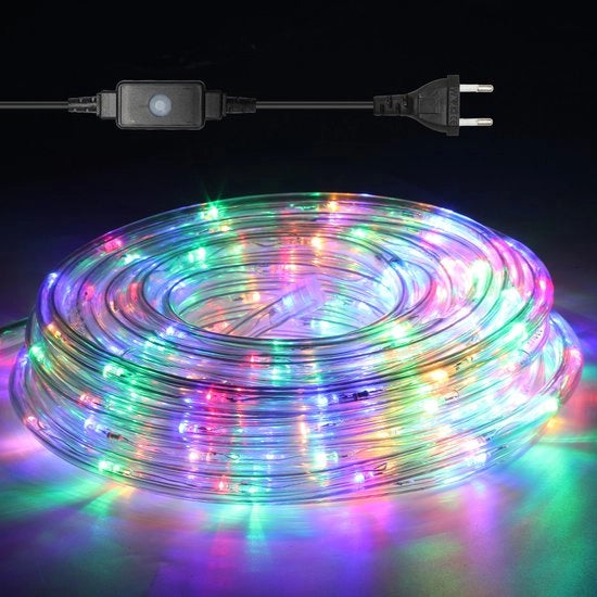 Fascia di corda - Filo di illuminazione - Tubo impermeabile - Corda - Esterno - Giardino - Natale - 10m luce LED esterna interna - 240 LED tubo LED impermeabile - decorazione luminosa festa Natale - Colorata