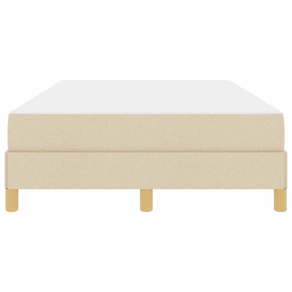 Letto a molle con materasso Crema 120 x 190 cm Tessuto 3398554