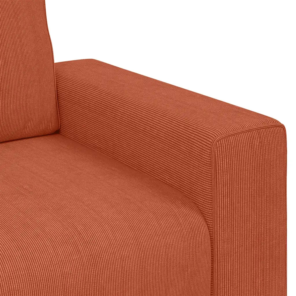 Divano Sedia-Poltrona-Sofa Relax Rosso Arancione 60 cm Tessuto di Velluto a Coste