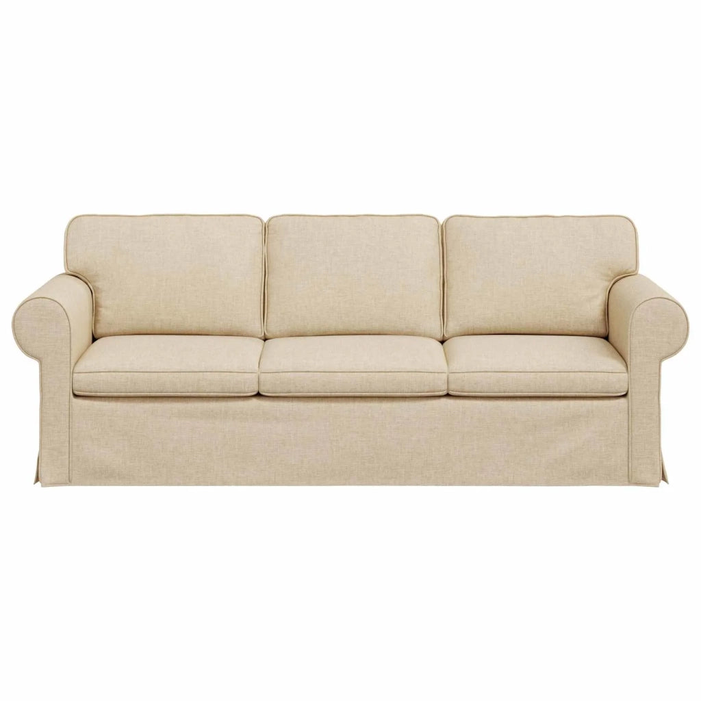 Divano Crema 215 x 82 x 80 cm Tessuto 42024318