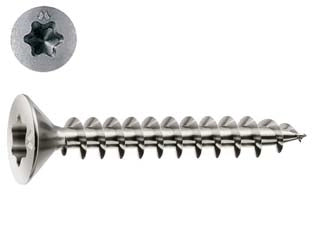 VITI PANEL-VIT TESTA SVASATA PIANA TORX ACCIAIO CHROMITING- - ø mm.6x70 - 200 pezzi MUSTAD