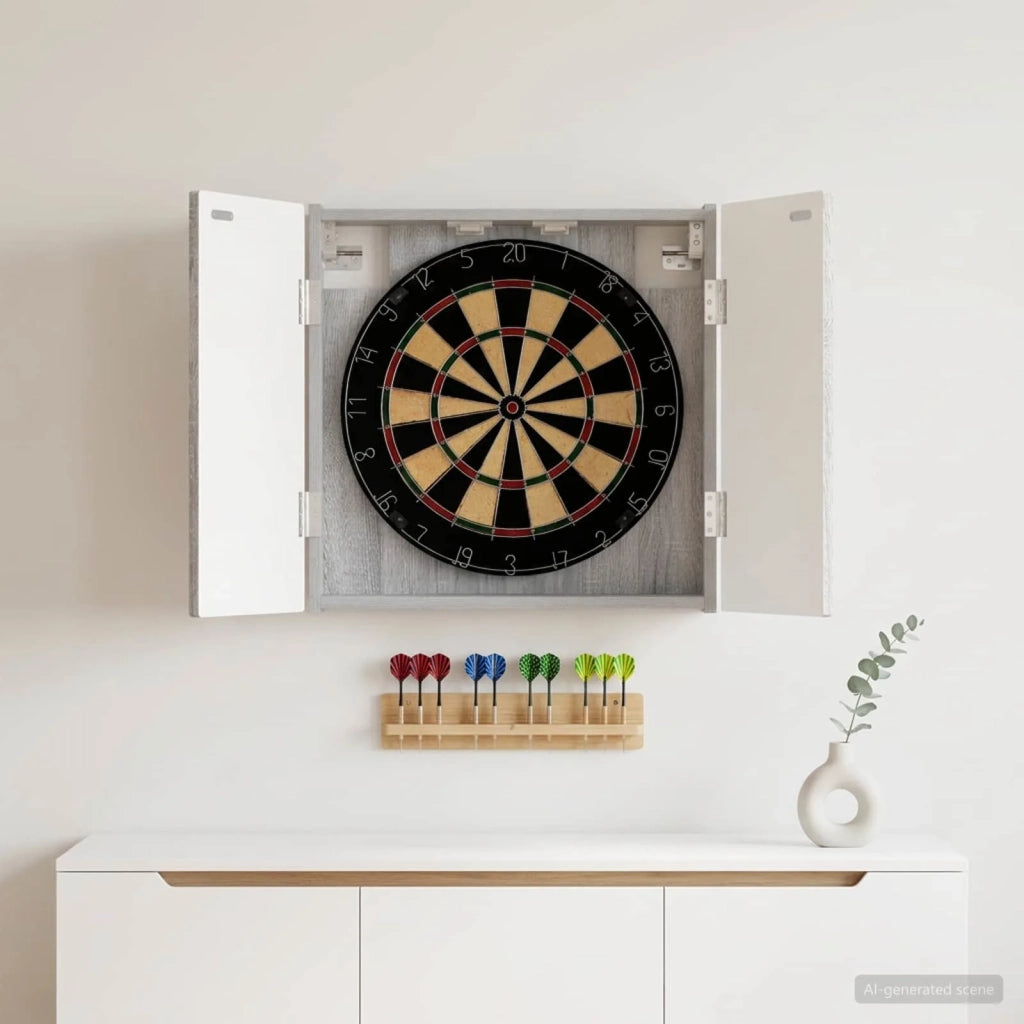 Armadio per Dartboard ALKMAAR Sonoma grigio 896231