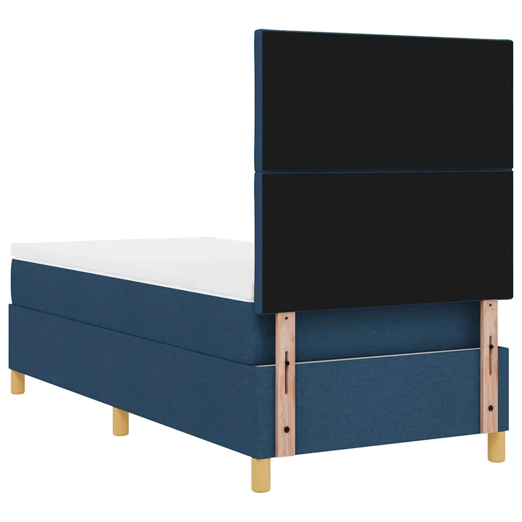 Letto a molle con materasso Blu 90 x 200 cm Tessuto 3343151