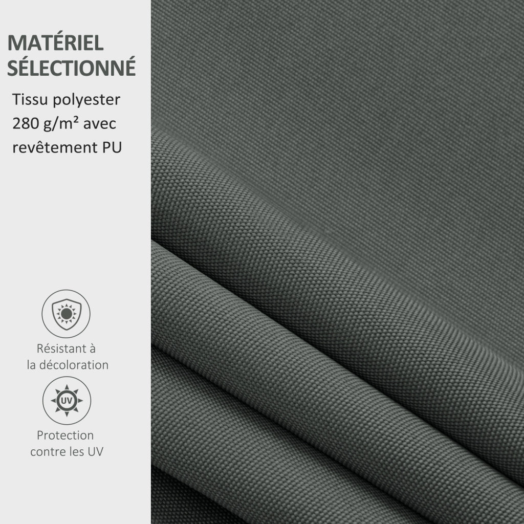 Tenda a Rullo per Terrazzo ¨C Minimal ¨C Polyester Antivento Grigio