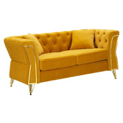 Divano Emy Senape Con Cuscini cm 162x83x76