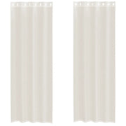 Tende in Voile con Occhielli 2 pz Crema 140x260 cm