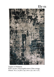 Tappeto Arredamento Casa in Poliestere Luxury Ely Blu 60 x 110 cm