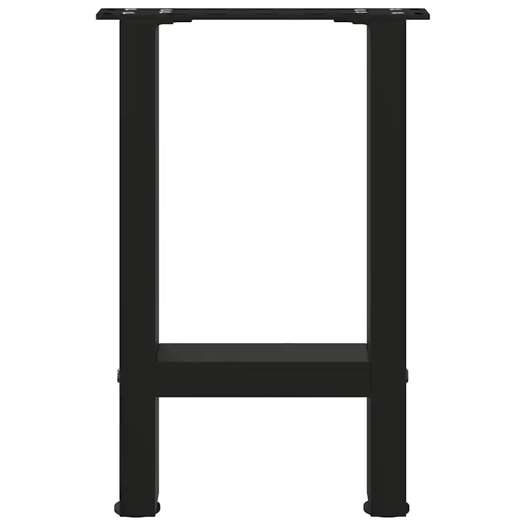 Gambe per Tavolino da Caffè Nere 2 pz 38x(42-43) cm Acciaio 4013276