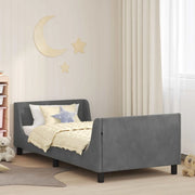 Struttura letto bambini con testata Grigio scuro 90 x 200 cm