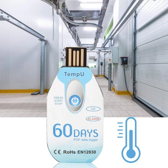 Datalogger di temperatura e umidità con acquisizione dati - Formato compatto - Indicazione con LED - Adatto per diverse applicazioni...
