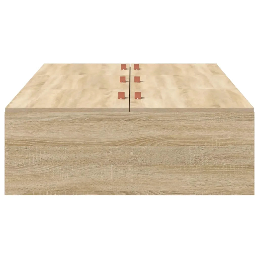 Struttura letto con contenitore-Giroletto con contenitore Rovere Sonoma 90 x 200 cm