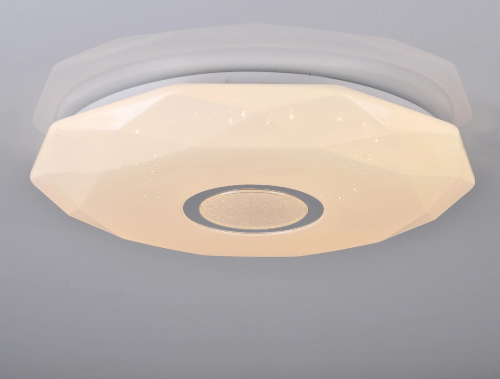 Plafoniera LED 39cm CCT dimmer telecomando Polux Diamond
