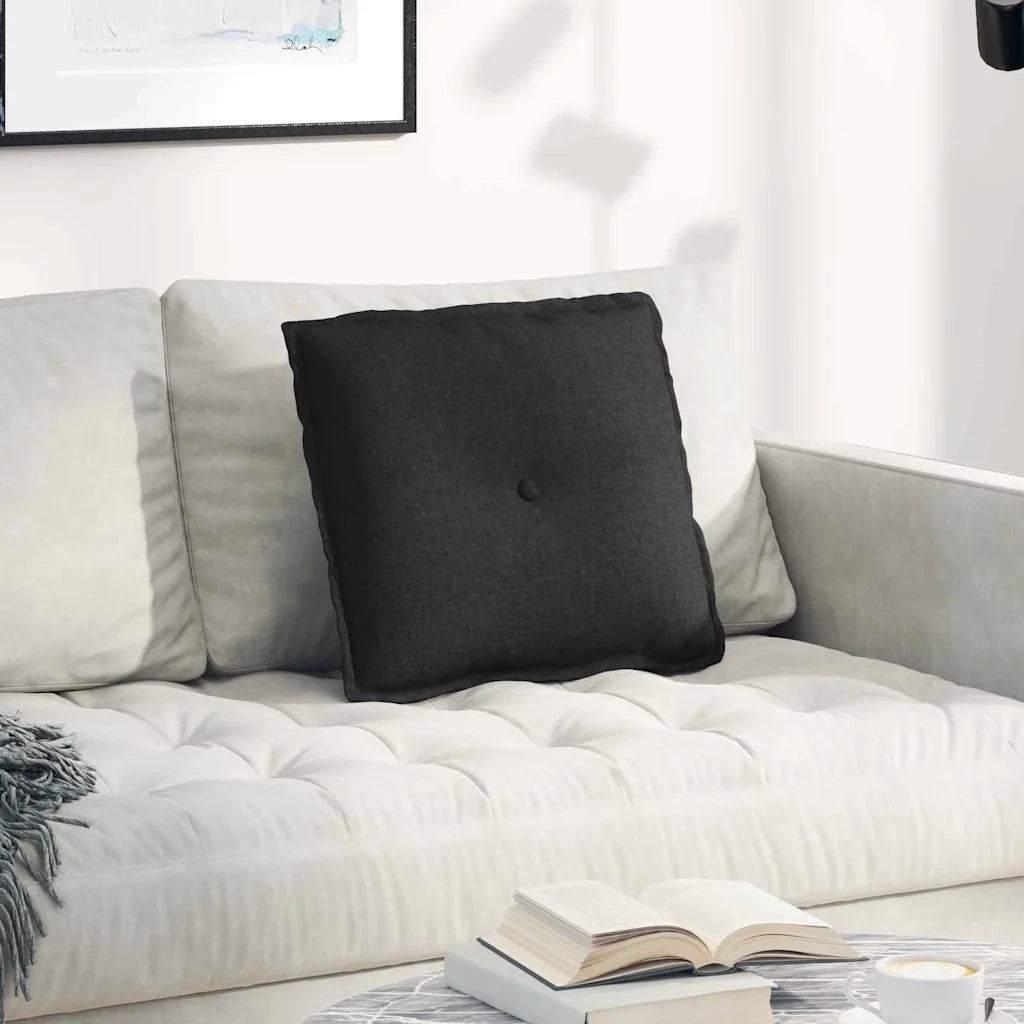 Cuscino per Schiena Nero 50 x 19 x 45 cm Tessuto 42014617