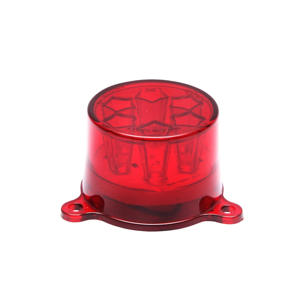 Lampada LED rotonda universale 12/24V rossa, Breckner Germany.