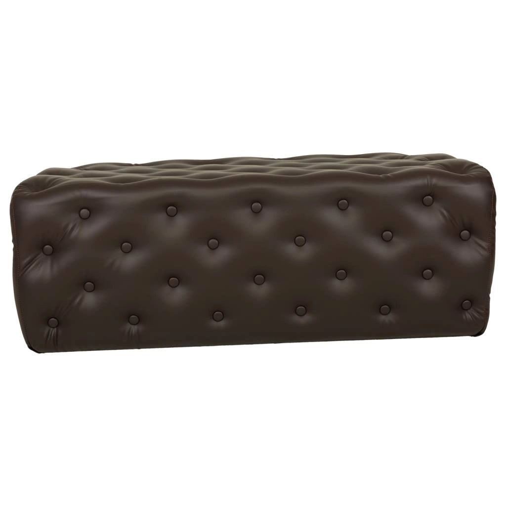 Divanetto imbottito marrone 108x54x40h