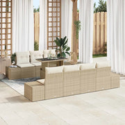 Set di divani con cuscino 8 pcs Beige e Crema polyrattan 3349127