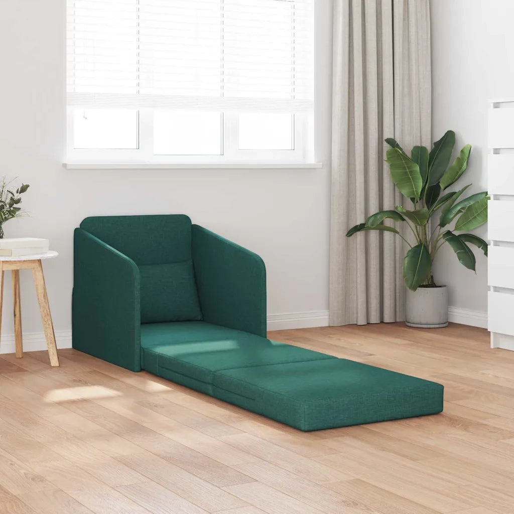 Divano letto-Sofa Letto-Daybed Verde Scuro 65 x 80 x 83 cm Tessuto