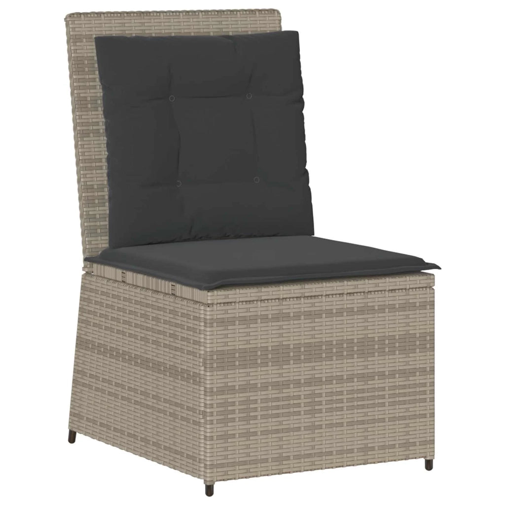 Divano da giardino con cuscino Grigio chiaro polyrattan 3394481