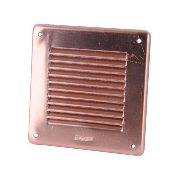 La Ventilazione LAR2323RA Griglia di Ventilazione Quadrata da Sovrapporre 228x228 mm Rete Antinsetti colore Rame