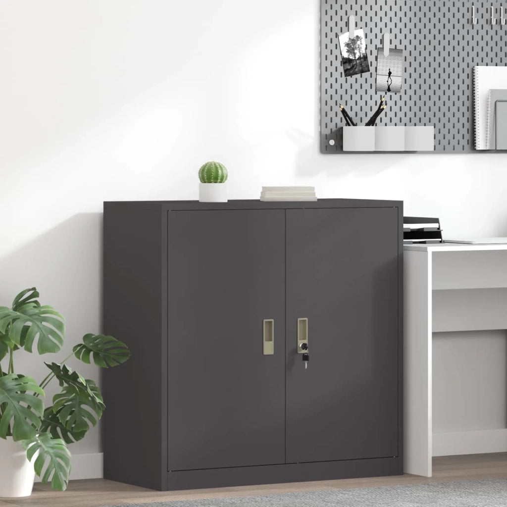 Armadio Nero 90 x 40 x 90 cm Acciaio