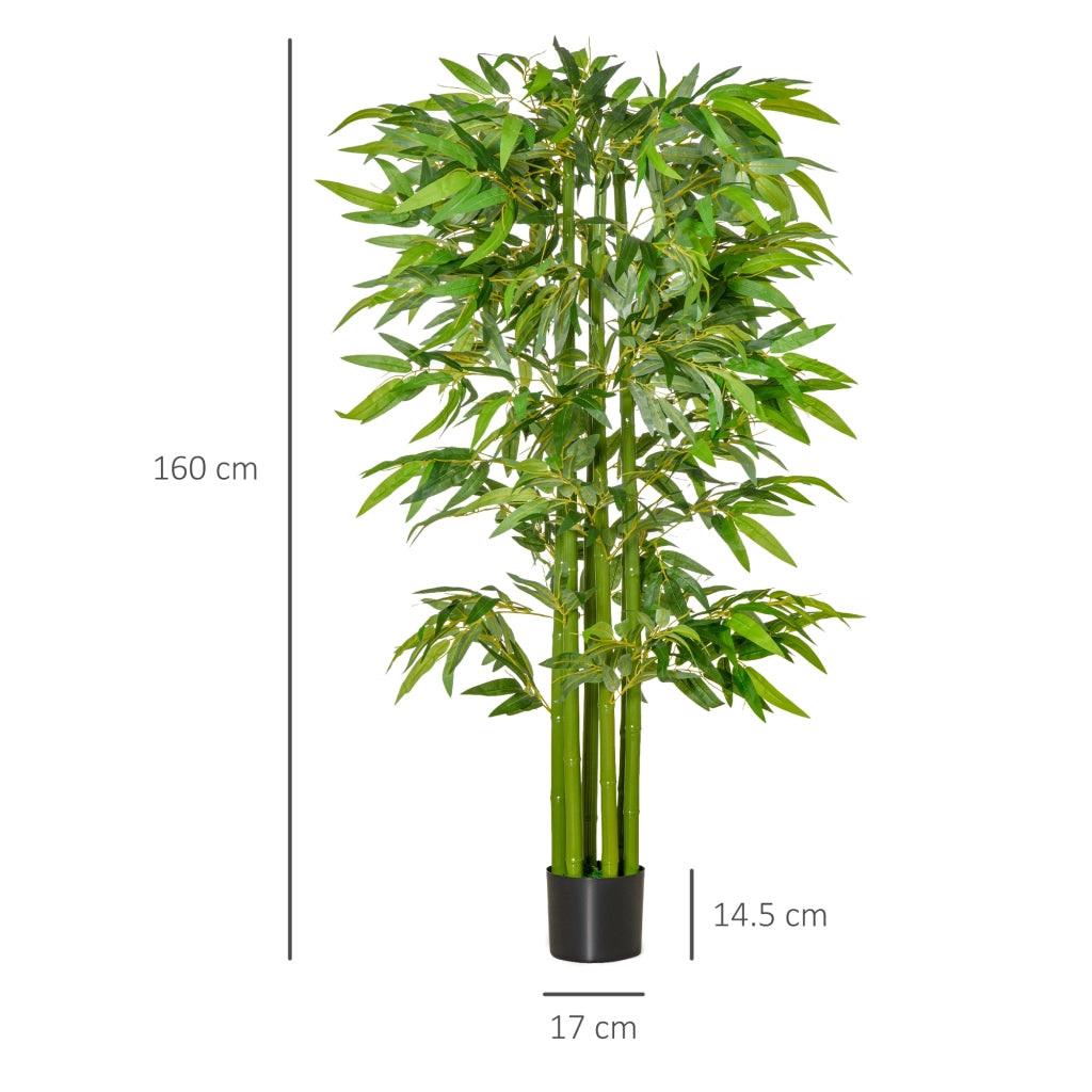 Pianta Finta di Bamb¨´ ¨C Minimal ¨C 160cm con Vaso Nero