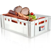 Contenitore per carne in plastica KADAX Euro E2, robusto, certificato, 40L