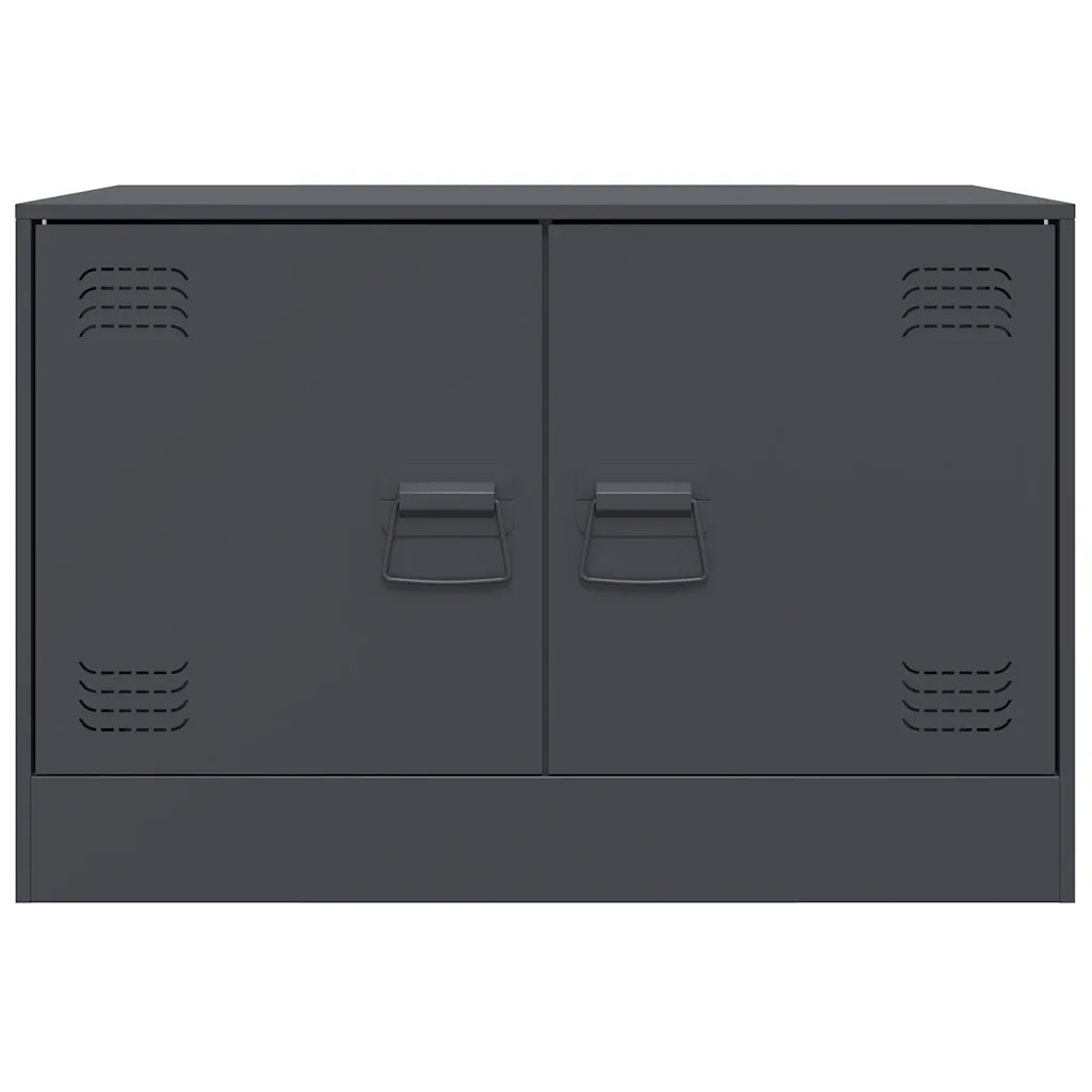 Mobili TV 2 pz-Set di 2 Credenza per TV Antracite 67x39x44 cm in Acciaio 225013