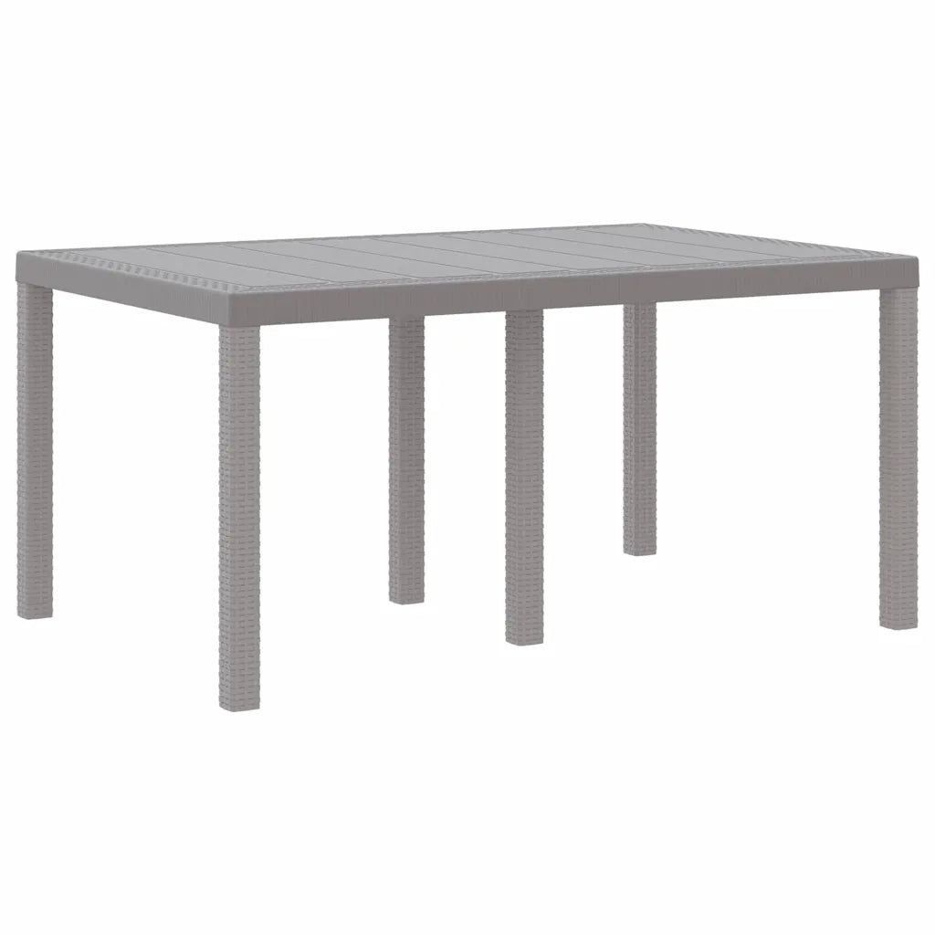 Set da Pranzo per Giardino 5 pcs Grigio chiaro Rattan Polt 3378711