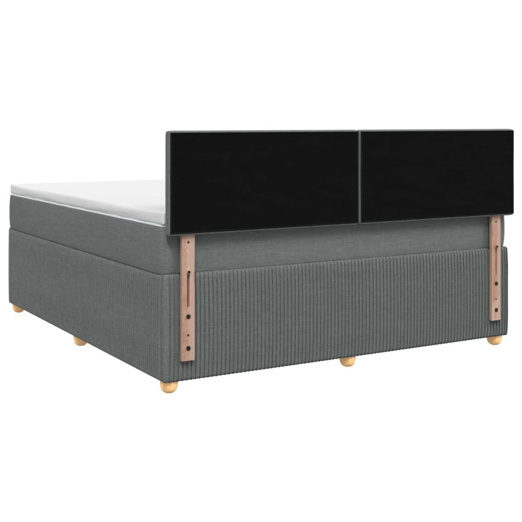 Letto box spring con materasso Grigio Scuro 140 x 200 cm 3451483