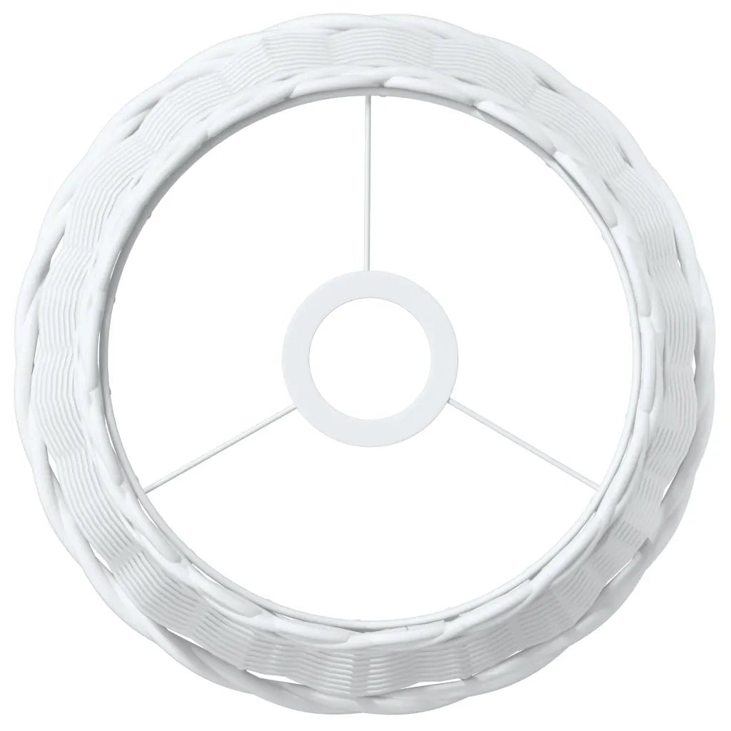 Paralume da Soffitto Bianco Ø25x17 cm in Vimini 364366
