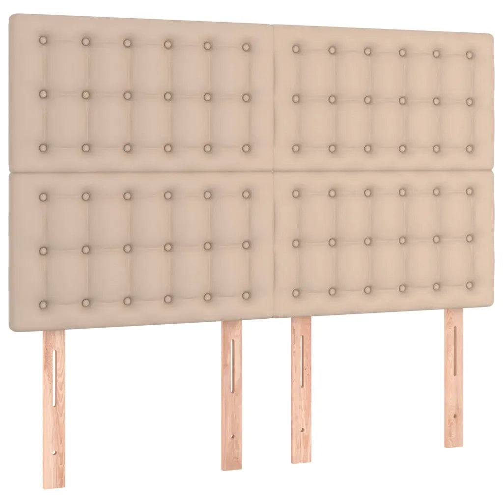 Giroletto Molle Materasso e LED Cappuccino 140x200cm Similpelle