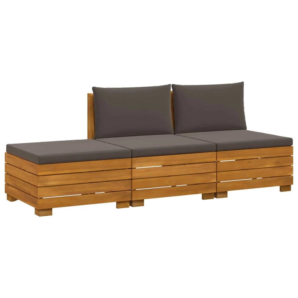 Set di divani da esterno con cuscino 3 Pezzo Marrone 3403117