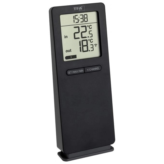 TFA-Dostmann 30.3071.01 termometro Termometro da ambiente elettronico Interno/esterno Nero