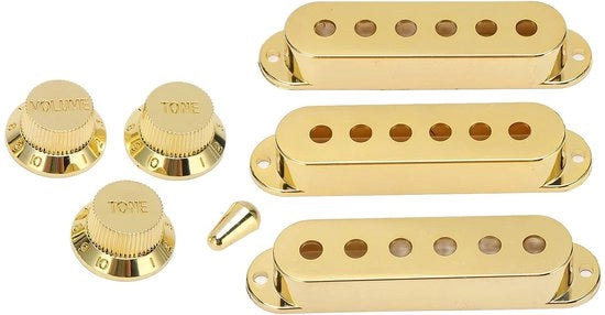 Set di pickup elettrici per chitarra - Protezione e miglioramento - Colore dorato - Pulsanti di interruttore - Ideale per chitarristi -...