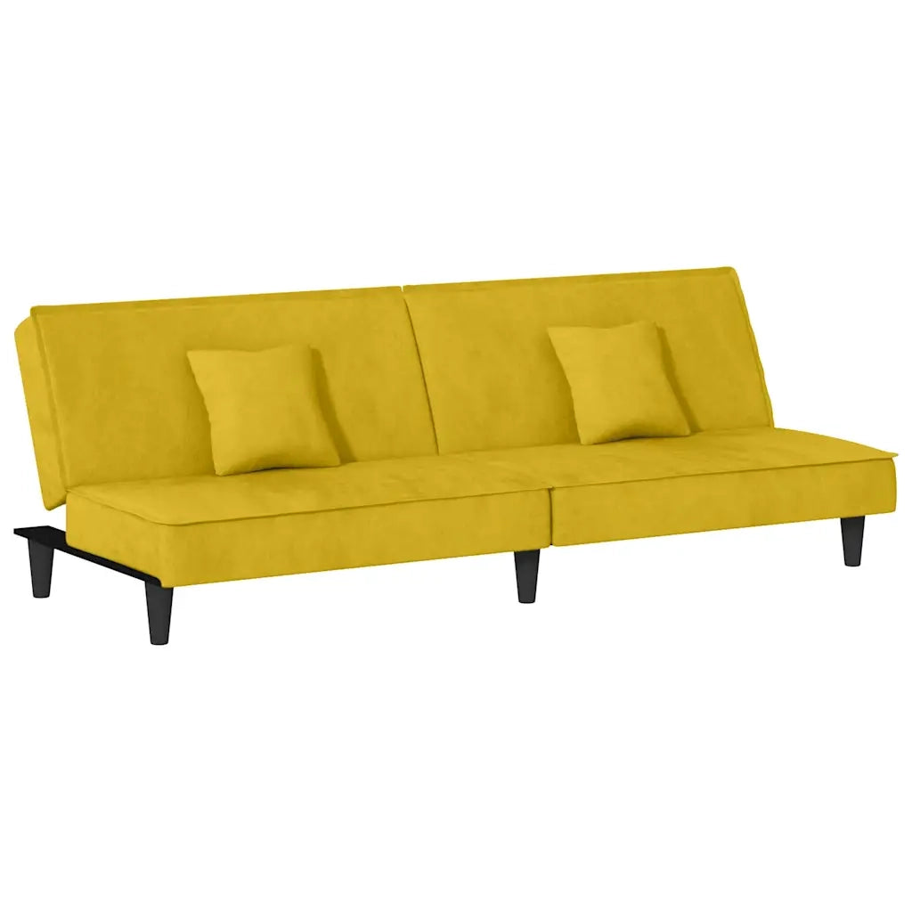 Divano Letto Giallo in Velluto 351912