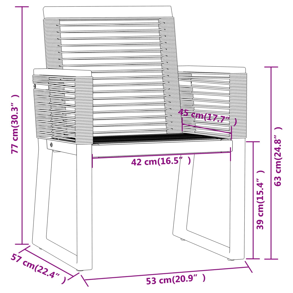 Set Mobili da Pranzo per Giardino 5 pz Nero 3099151