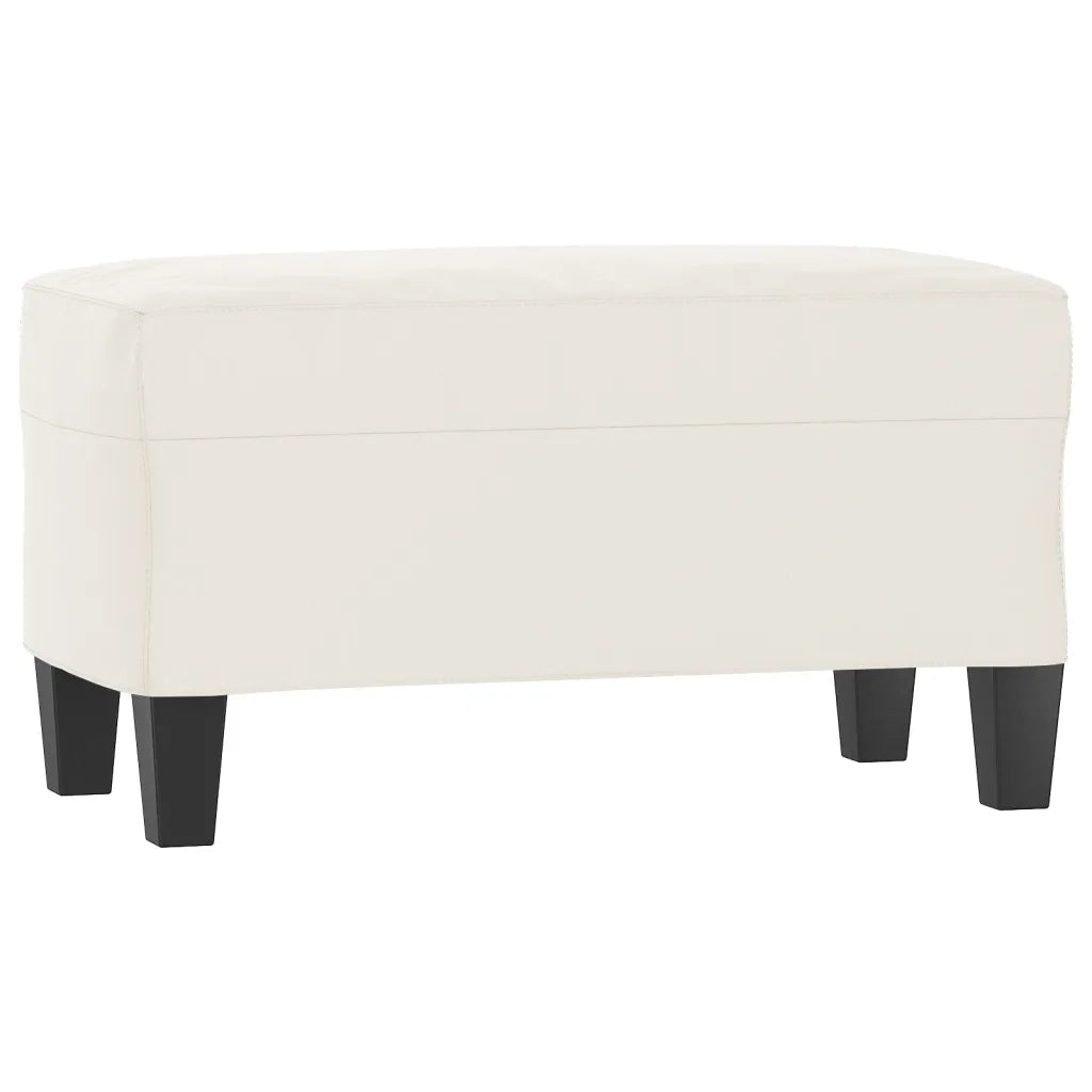 Panca-Sgabello beige 70x35x41 cm in Microfibra