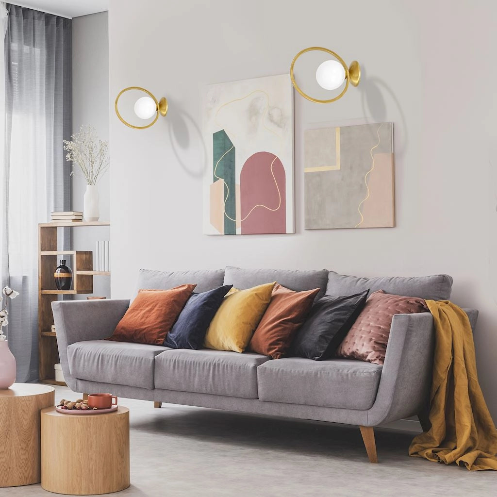 Applique 1 luce Vienna Milagro MLP5572 oro/bianco E14 40W