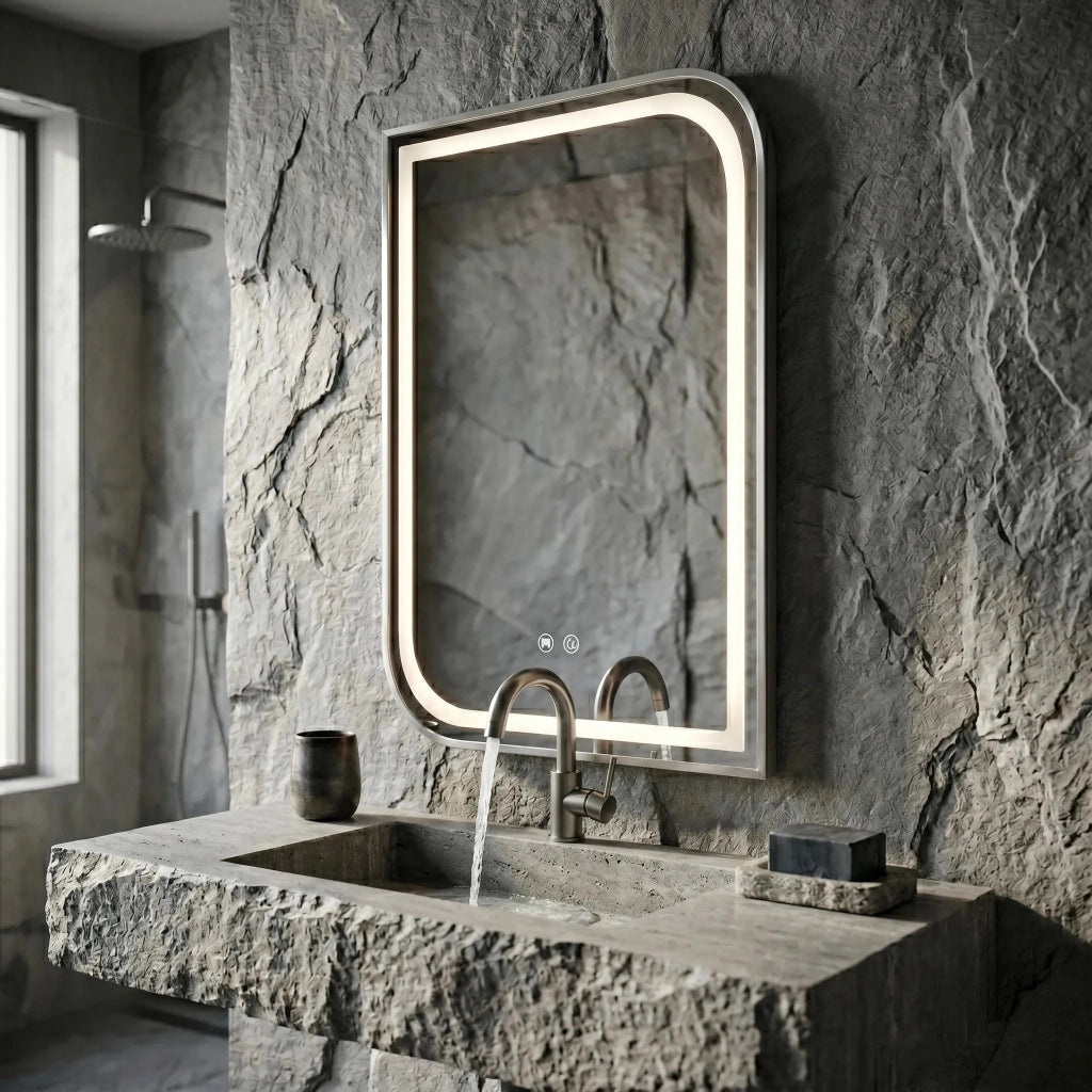 Specchio Led Zone 70x50 Brush Nickel