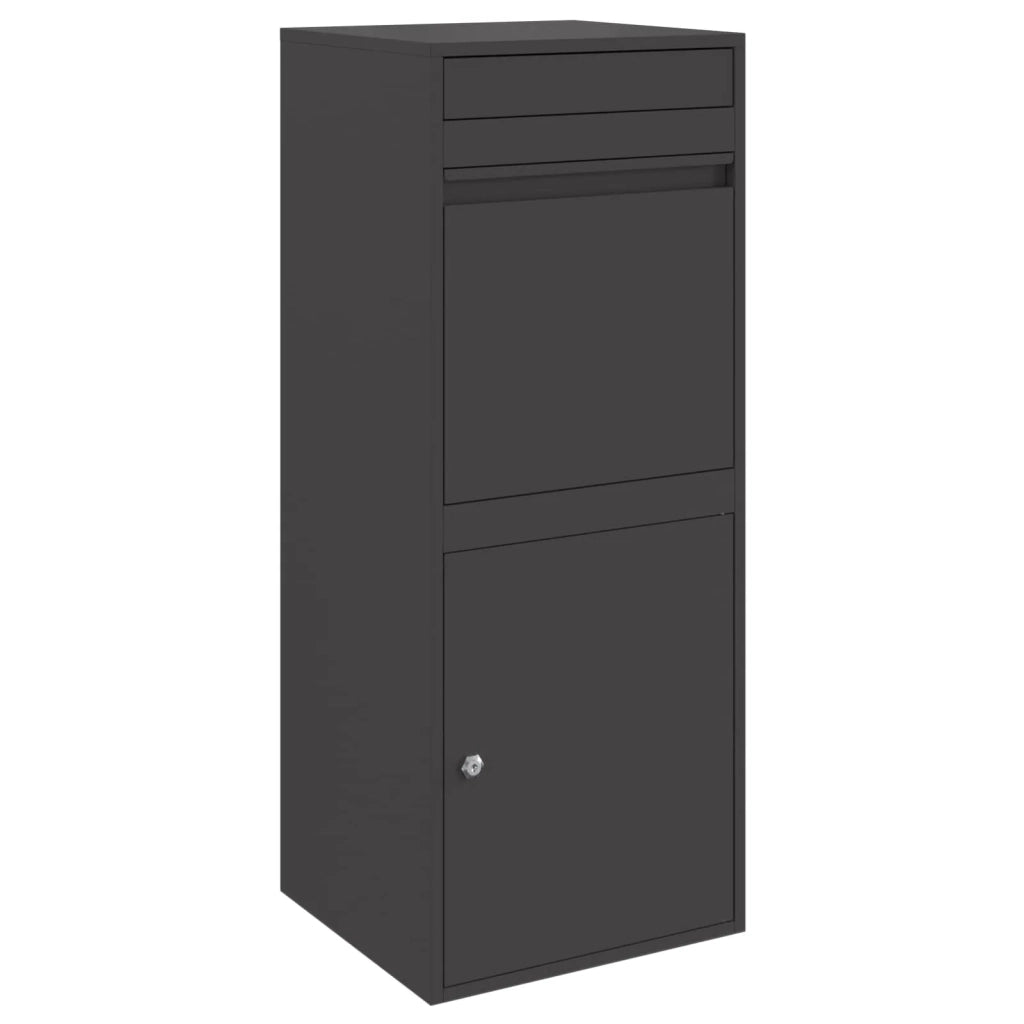 Cassetta per pacchi con porta Nero 41 x 38 x 103 cm Acciaio 874933