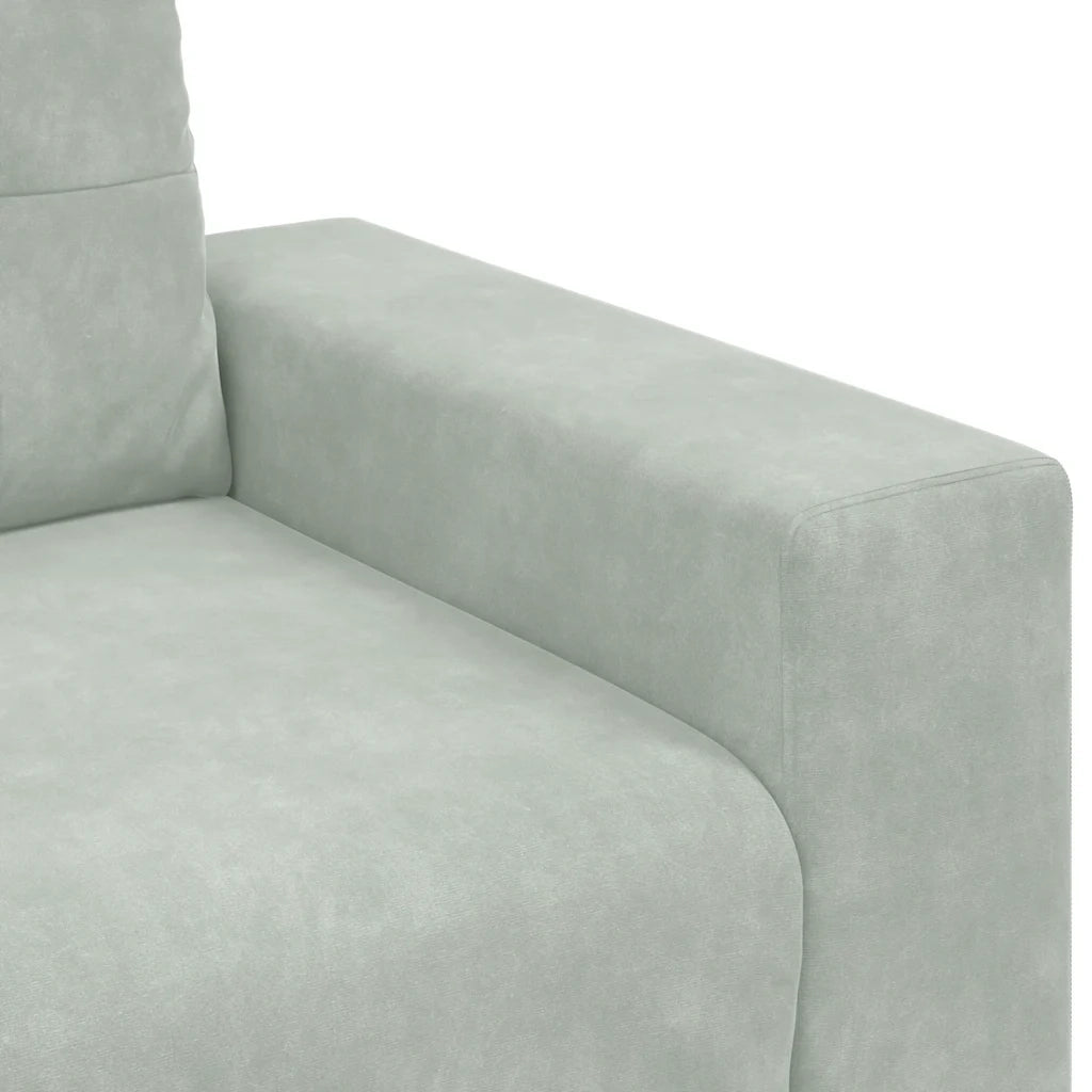 Divano Divanetto Grigio Chiaro 160x77x82 cm in Velluto 4105110