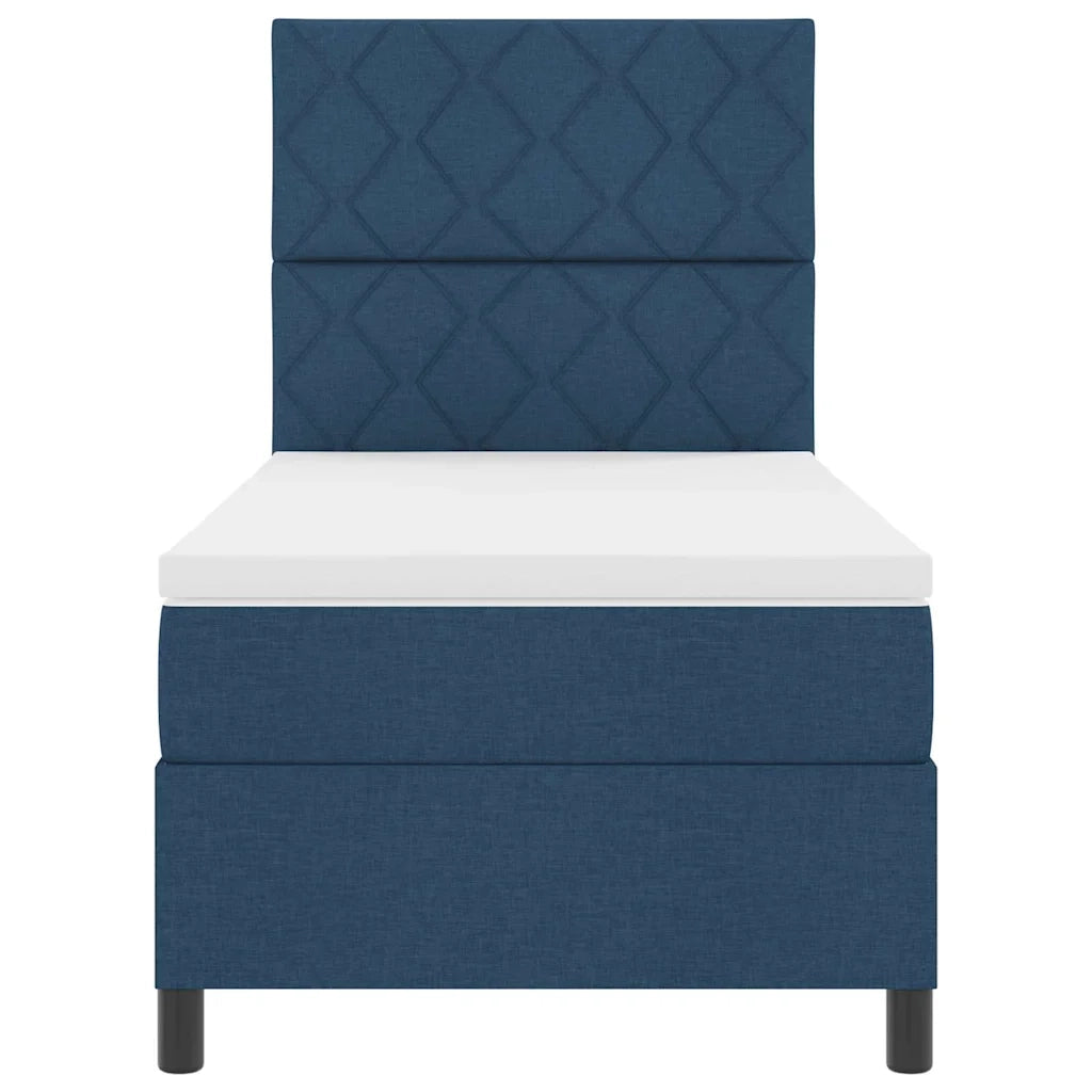 Letto a molle con materasso Blu 90 x 190 cm Tessuto 3342913