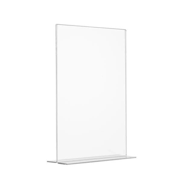 Porta avvisi con base a T da banco Bifacciale - 1/3 A4